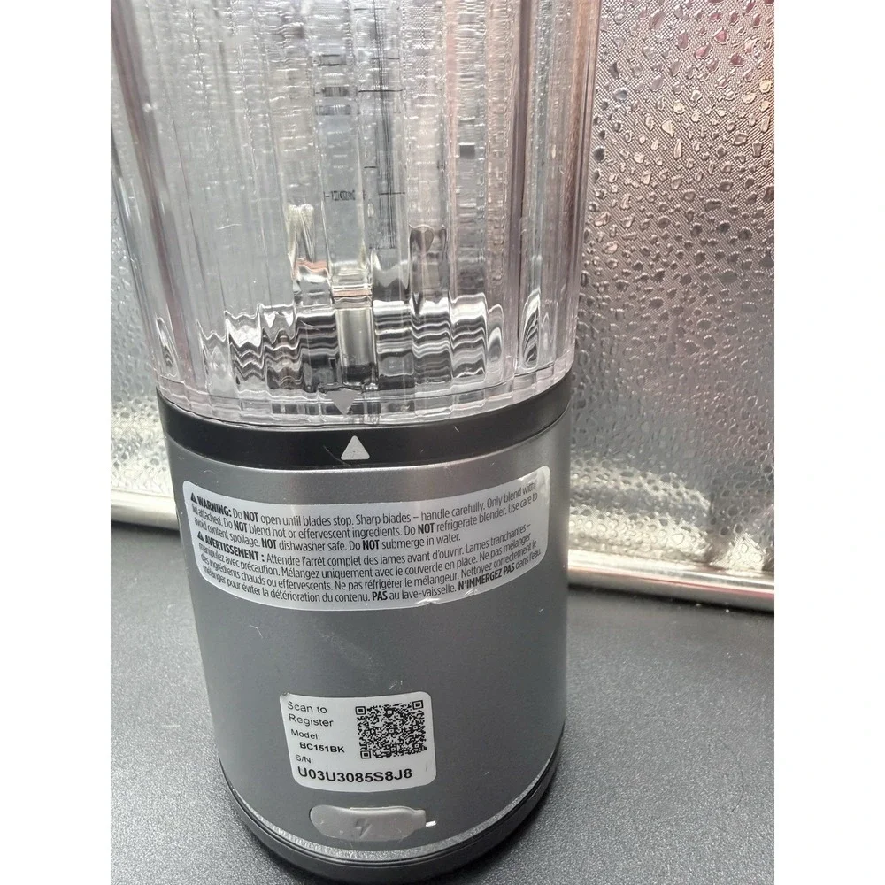 Ninja BC151BK Blast Portable Blender, Cordless, 18oz. Vessel, Personal Blender-